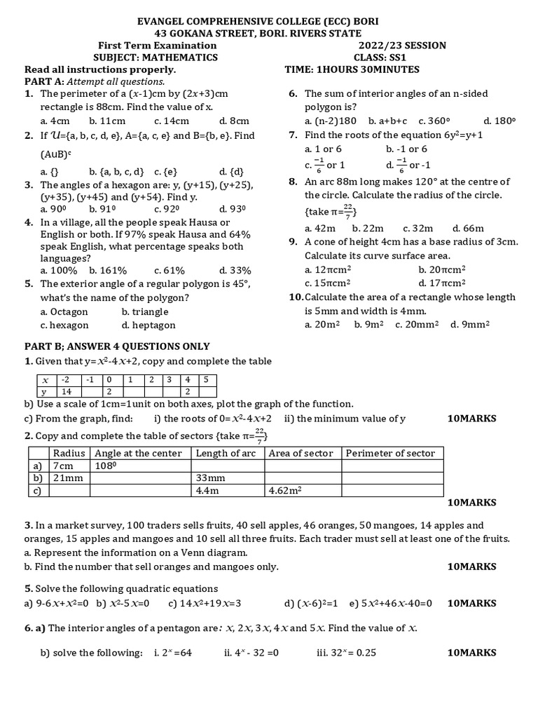 2nd TERM 24-25 - 4 | PDF | Area | Elementary Geometry