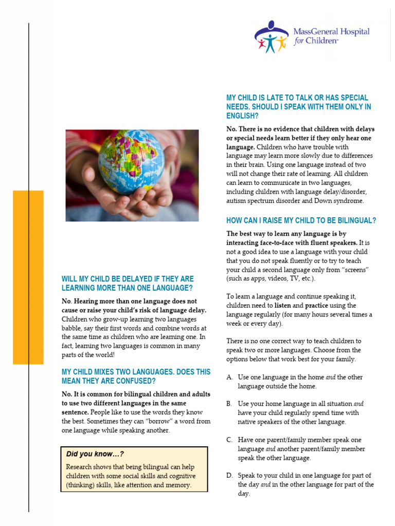 MGH Bilingualism Poster | PDF