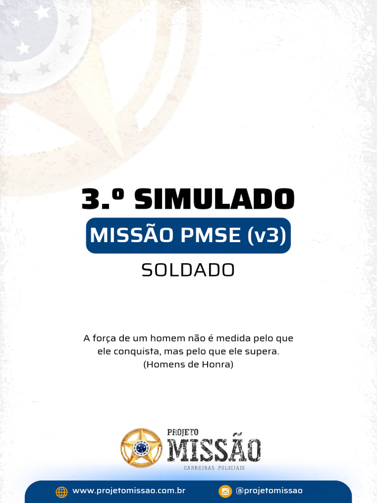 03-Missao Pmse V3 Soldado | PDF | Gripe | Armazenamento de dados de ...