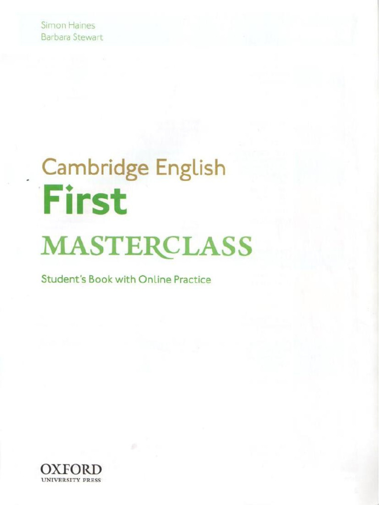 Cambridge English First MASTERCLASS 2015 | PDF