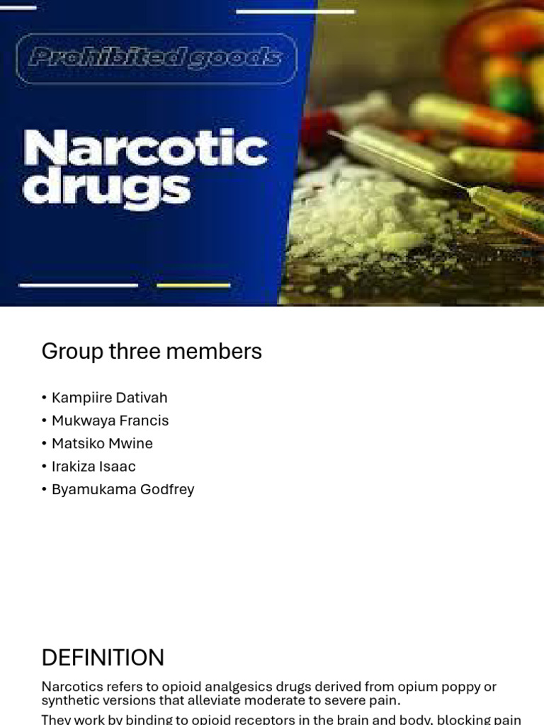 NARCOTICS | PDF | Opioid | Analgesic