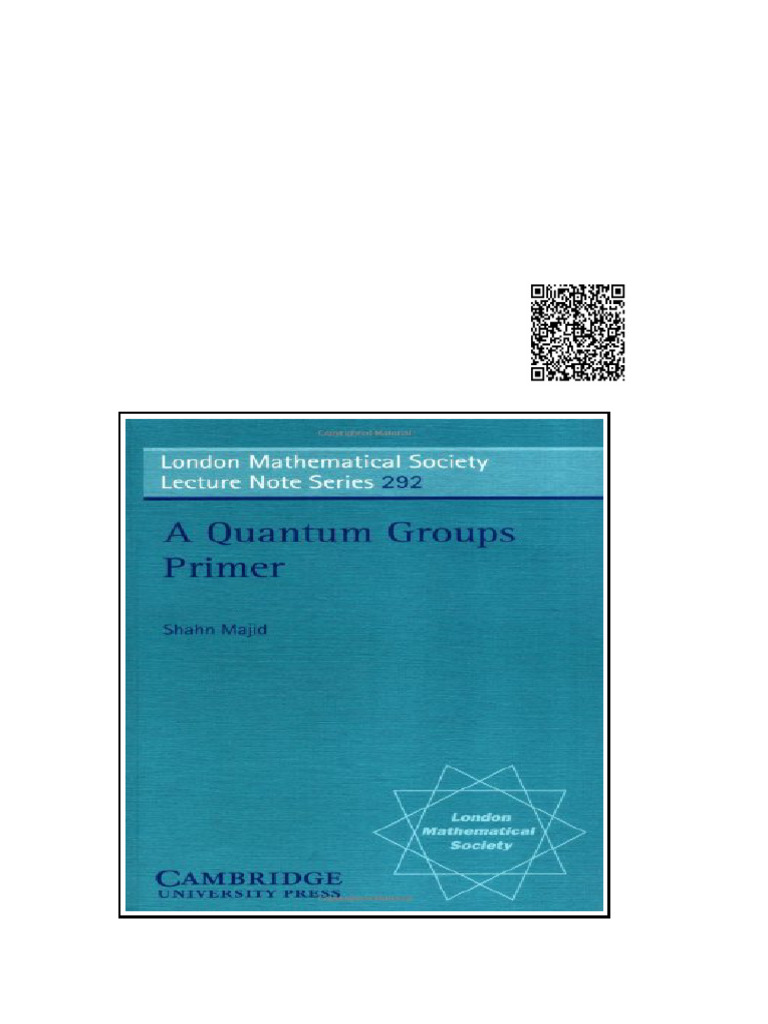 A Quantum Groups Primer 1st Edition Shahn Majid | PDF | Mathematical ...