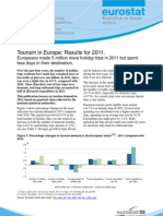 Tourism in Europe: Results For 2011