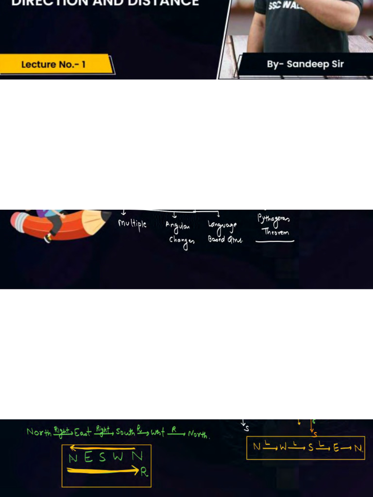 Direction and Distance Reasoning Notes | PDF