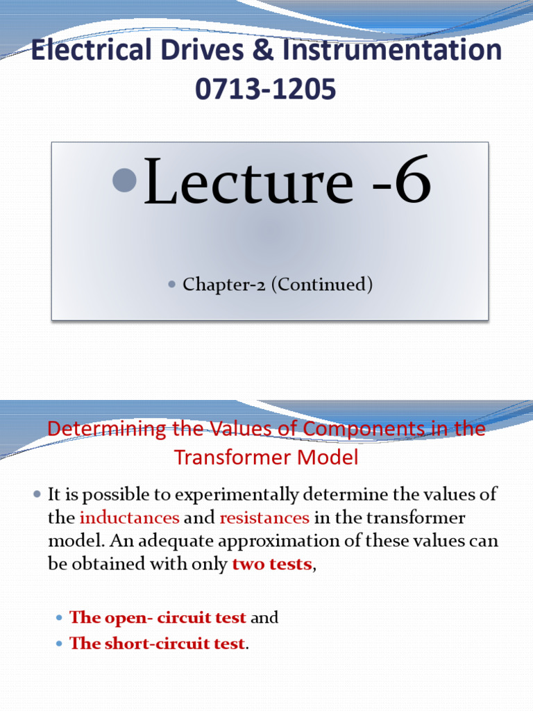 Lecture-6_0713-1205 | PDF | Transformer | Electrical Resistance And ...