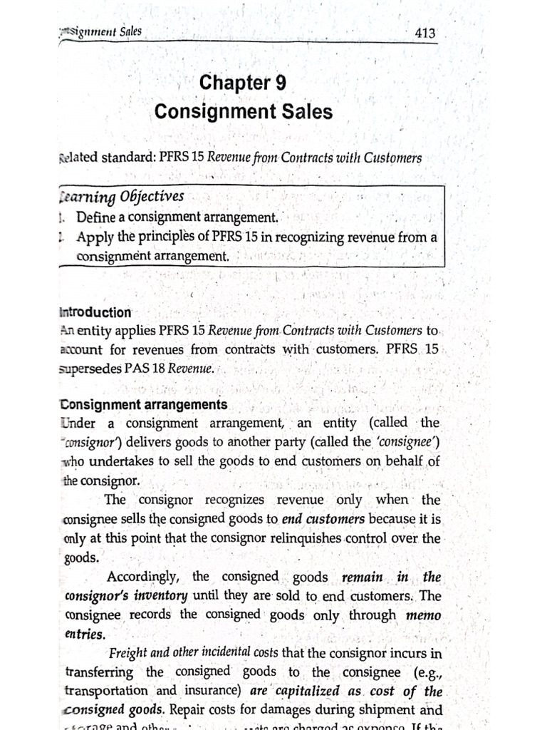 Chapter 9 - Consignment Sales | PDF