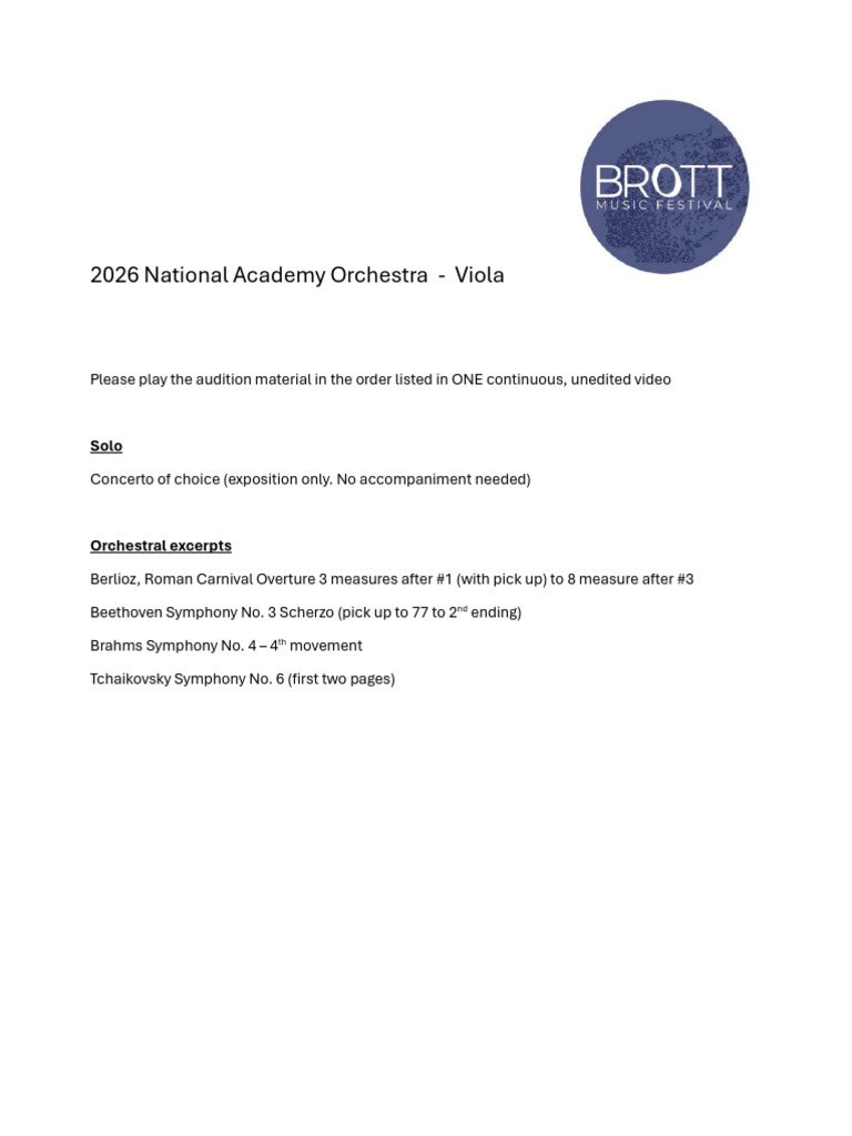 Brott Music Festival | PDF