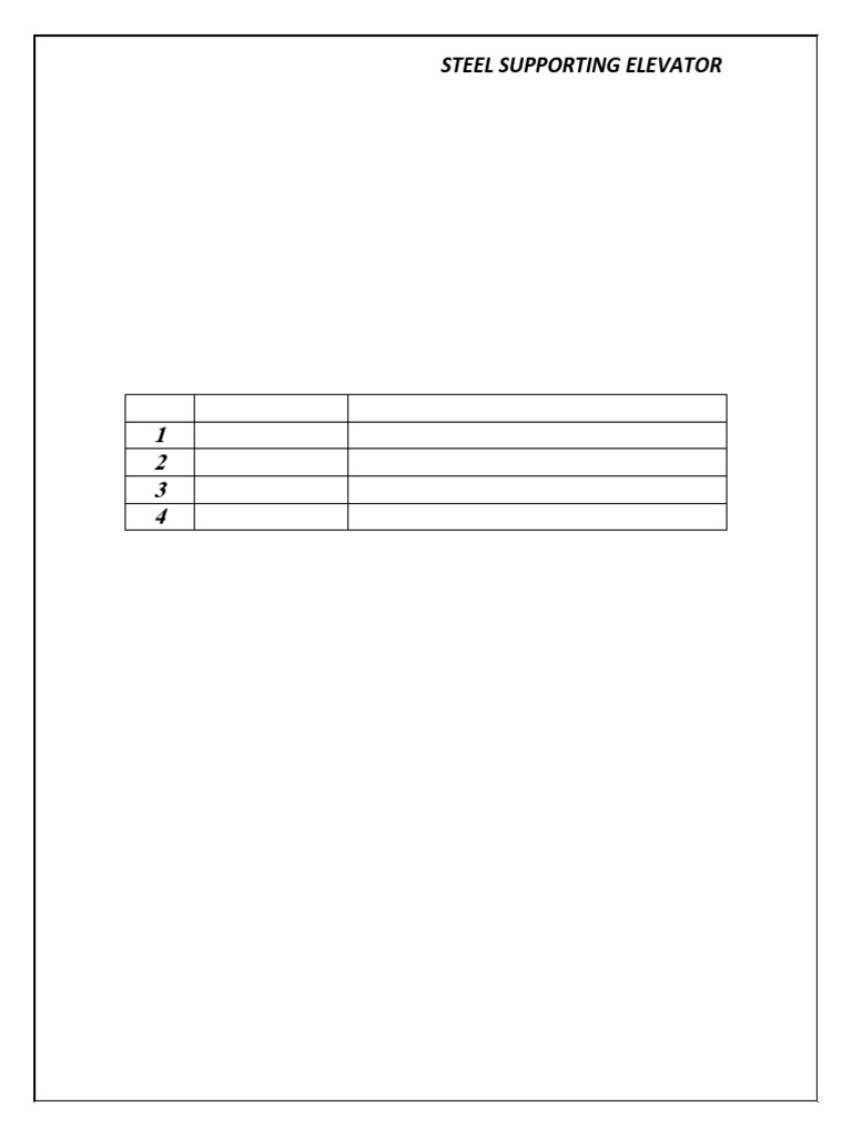 Calculation Notes of ELEVATOR-01 | PDF | Beam (Structure) | Elevator
