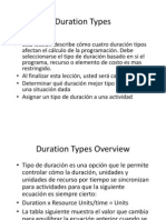 Duraciones en p6