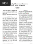 Video Quality Measurement Standards - Current Status and Trends