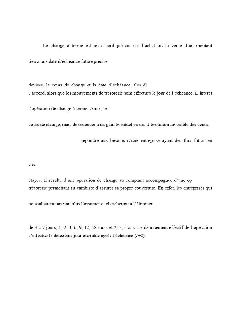 Qu'Est-ce Que Le Forward | PDF | Taux de change | Forex