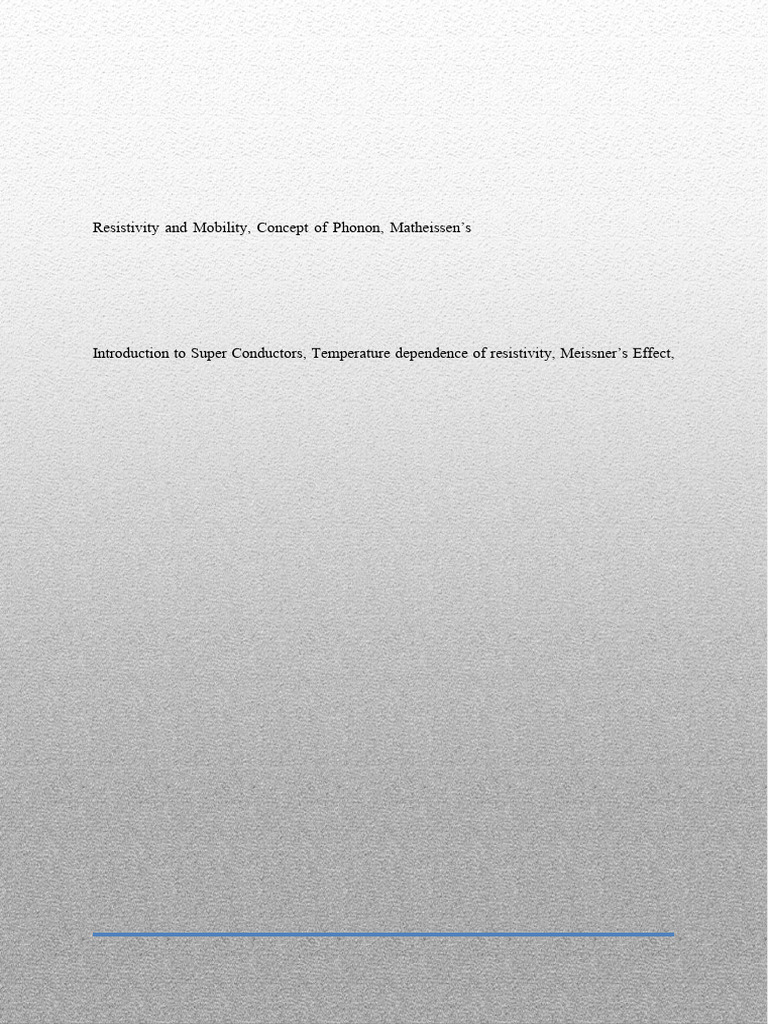 Module 4 | PDF | Superconductivity | Electrical Resistivity And ...