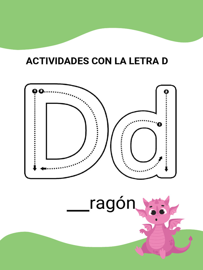 Hoja de Trabajo de Letra D Imprimible D | PDF