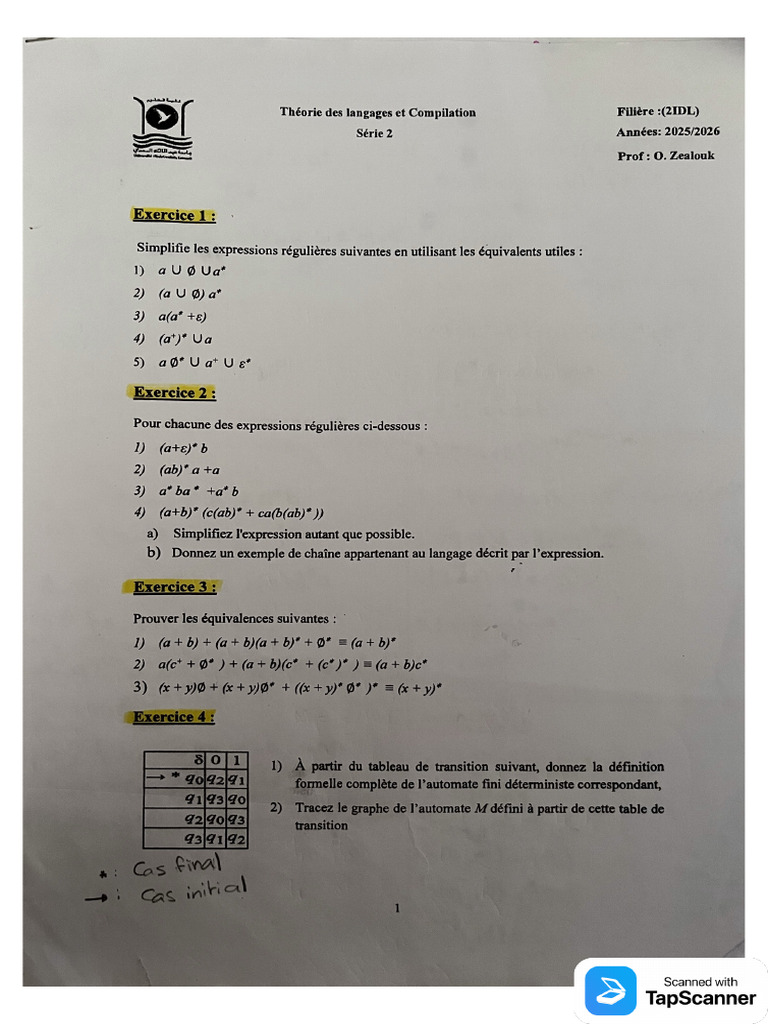 Corr Td2 Théorie&Compilation | PDF