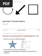 Geometric Transformations: 2D and 3D