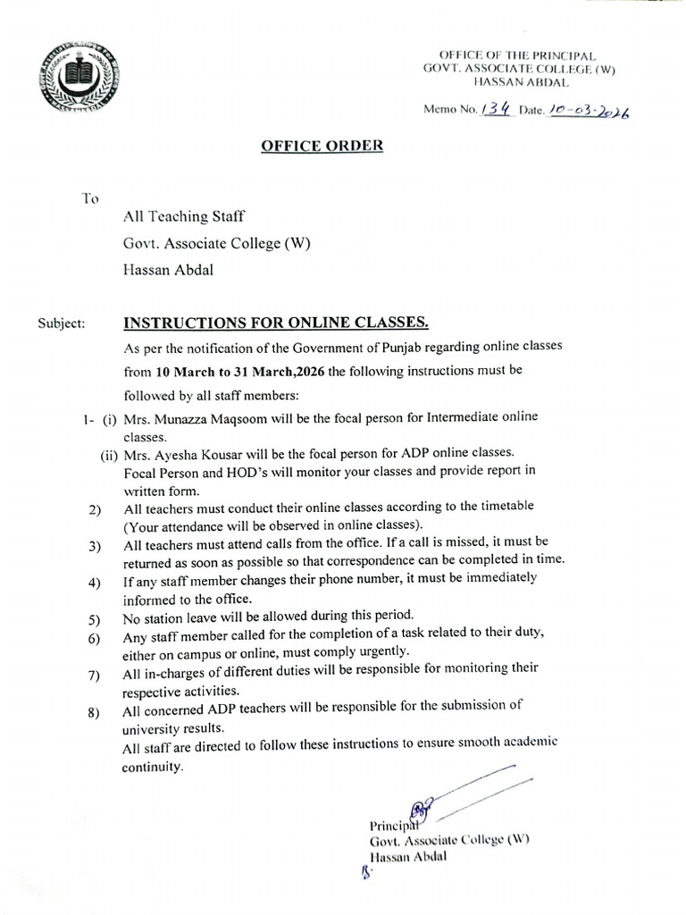 Office Order 1 | PDF
