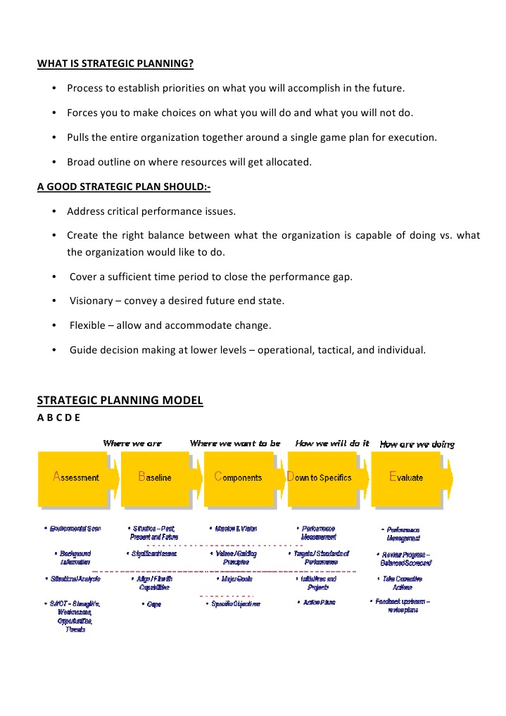 Strategic Planning | PDF | Business