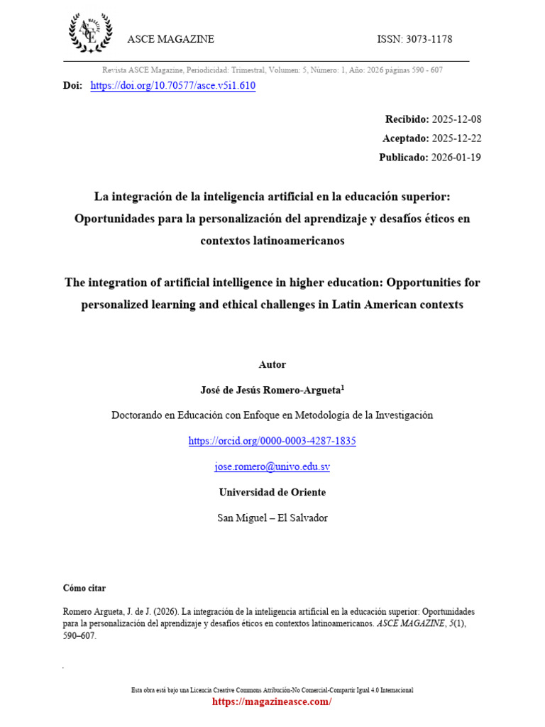 La Integración de La Inteligencia Artificial en La Educación Superior ...