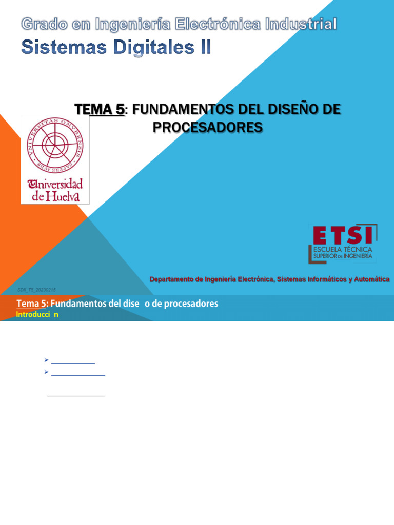 Tema 5 SD-II_20230215 | PDF | Hardware de la computadora | Unidad ...