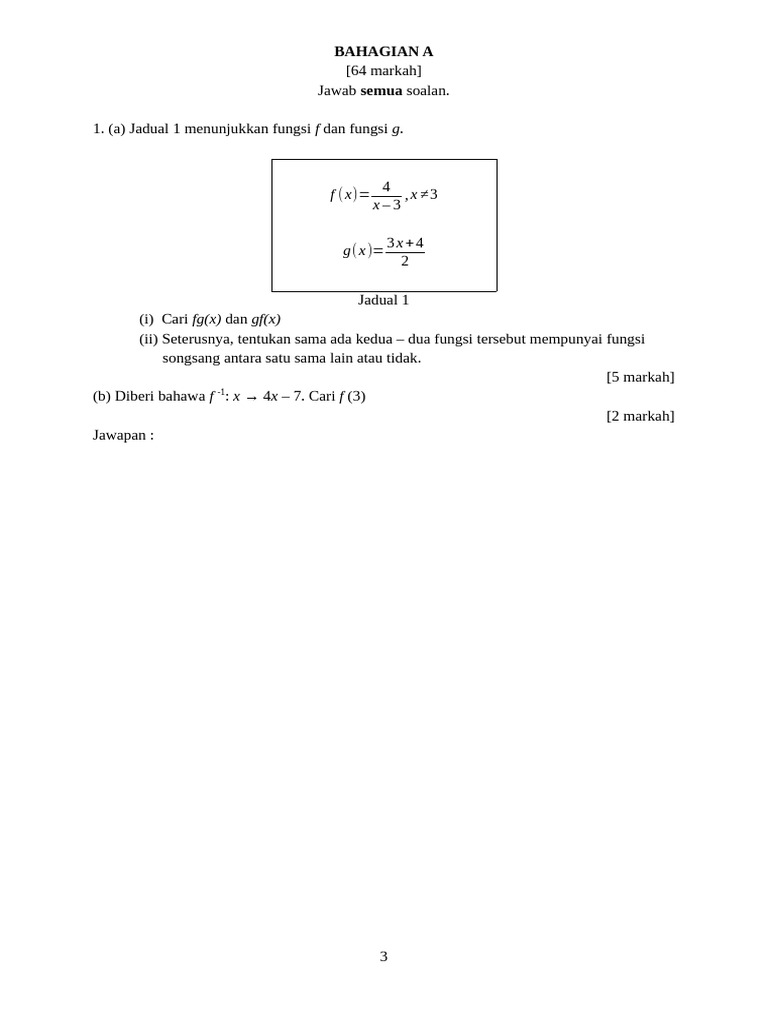 Add Math f5 k1 2024 | PDF