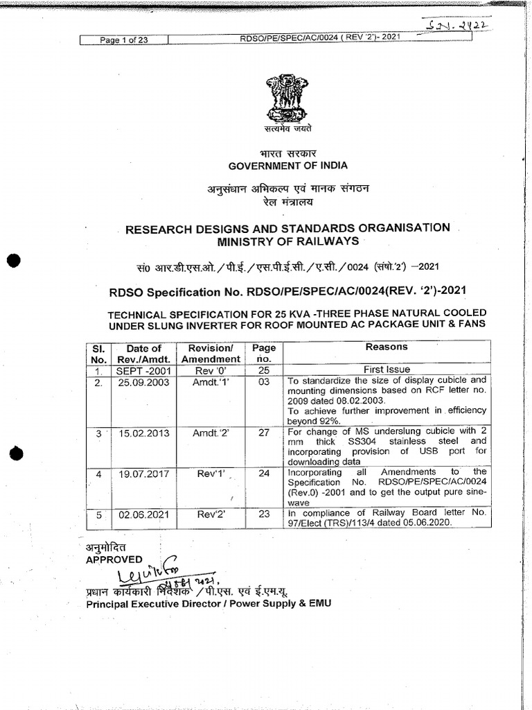 3-Vii-Rev-2 Spec For 25kVA Inv | PDF