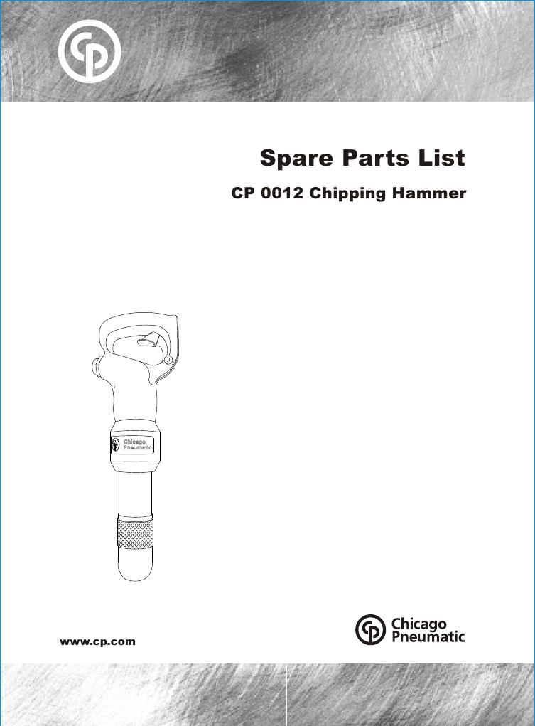 Spare Parts List CP 0012 Chipping Hammer PDF Valve Throttle