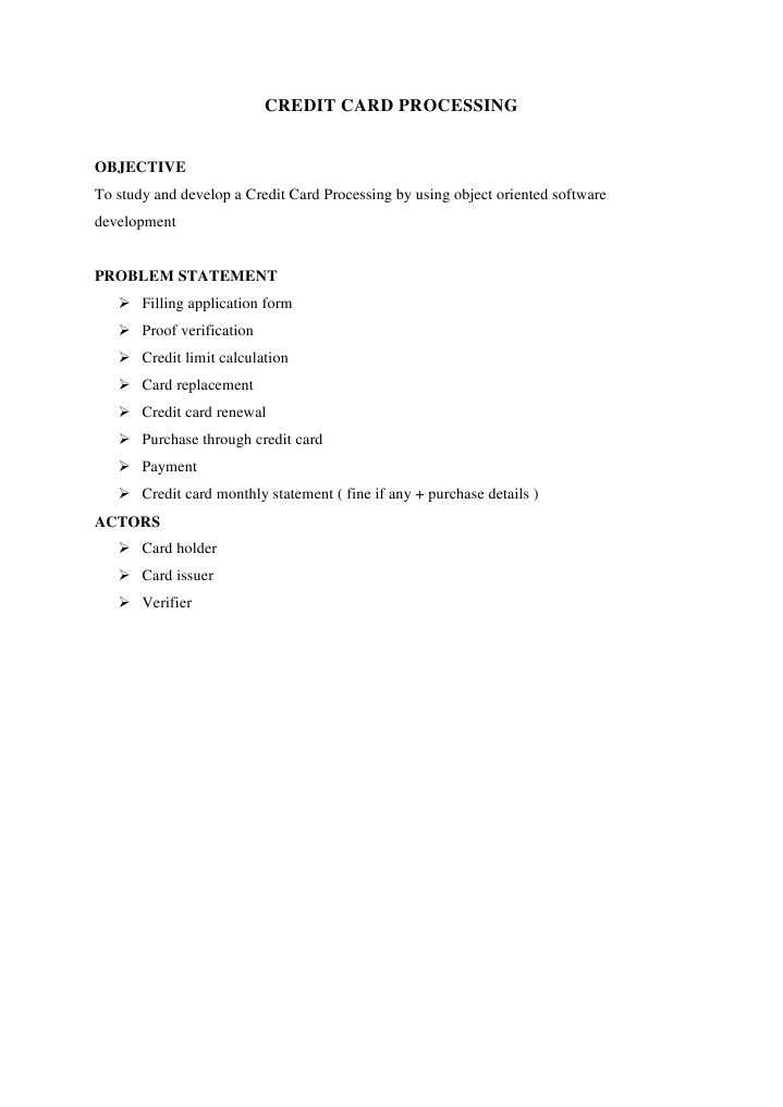 Credit Card Processing | PDF | Credit Card | Unified Modeling Language