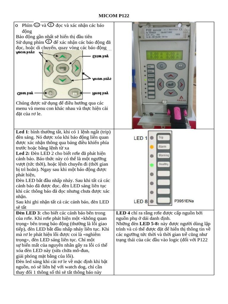 Micom P122 | PDF