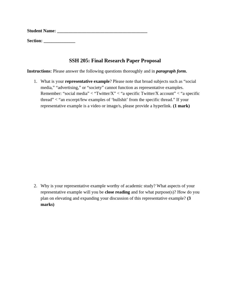 Final Research Proposal | PDF