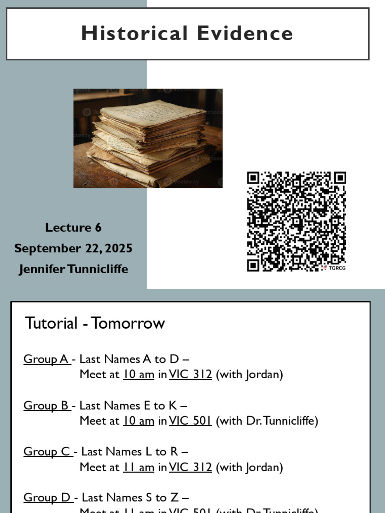 L6 - Historical Evidence (Sept 12) | PDF