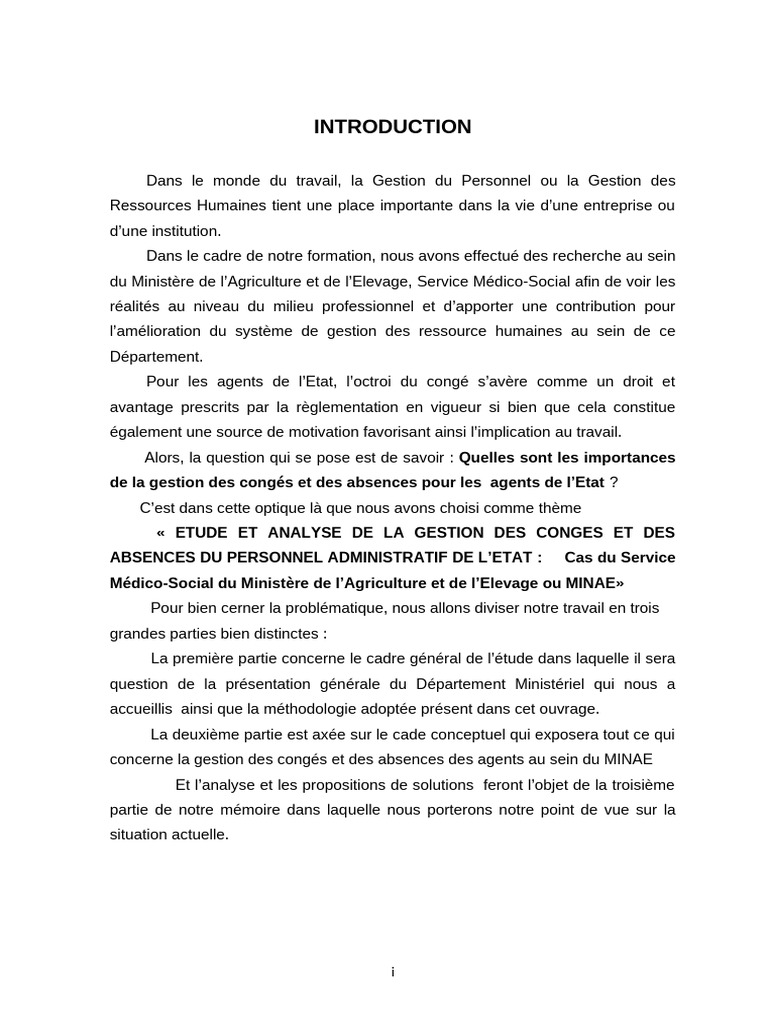 Danièl Gestion de Conge 5em Corriger | PDF