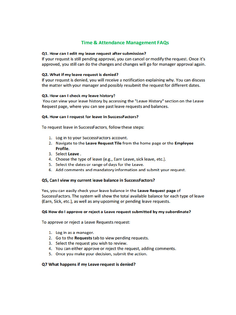 Frequently Asked Questions - Time Tracking | PDF