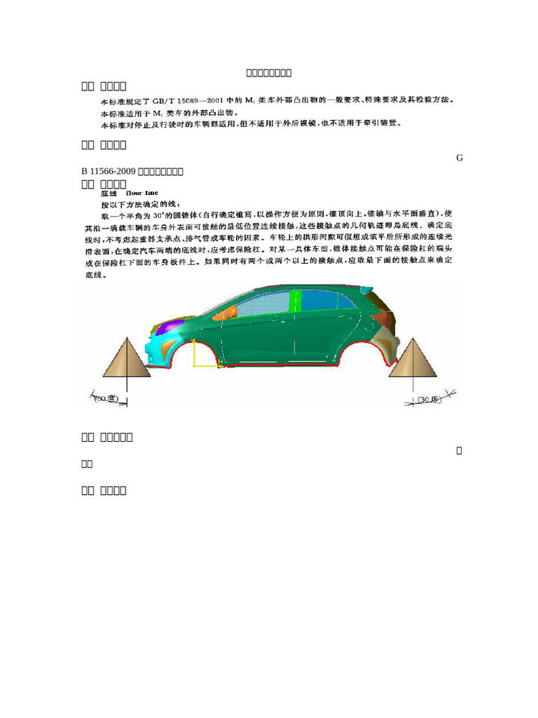 乘用车外部凸出物校核 | PDF