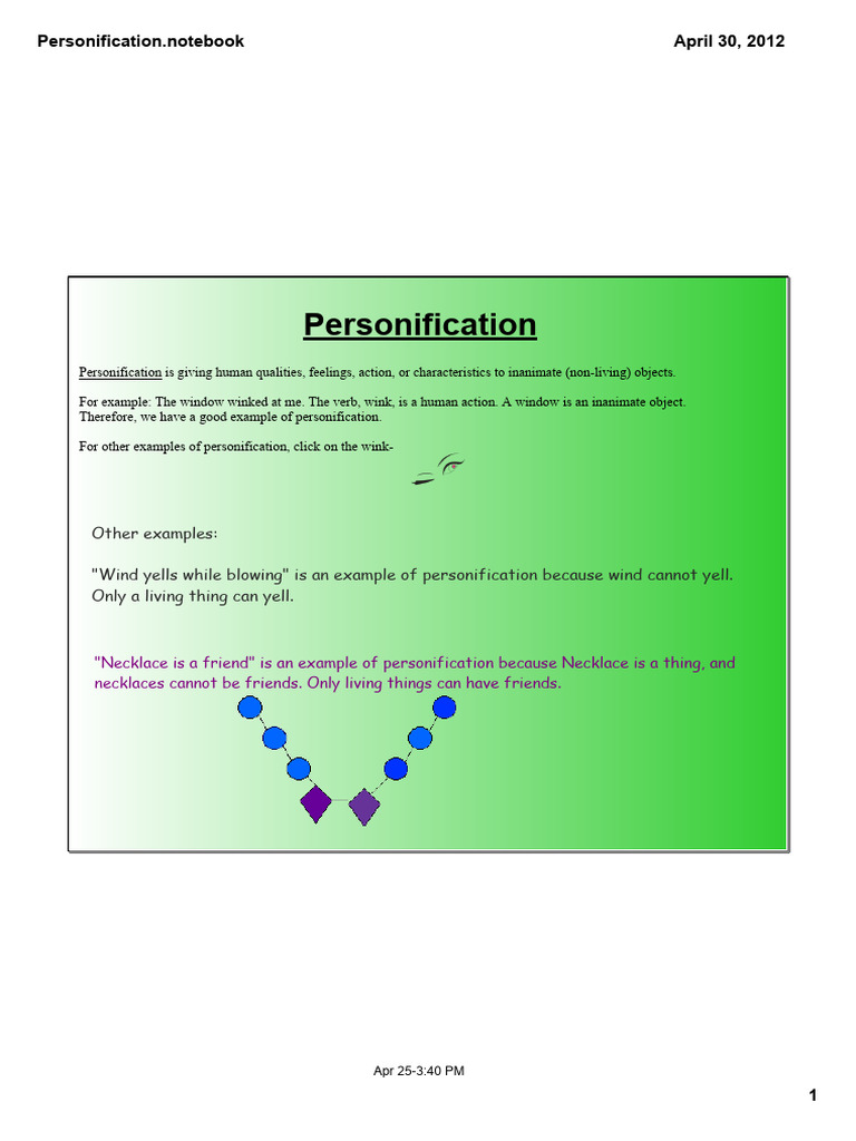 Personification Lesson | PDF | Natural Disasters | Seasons