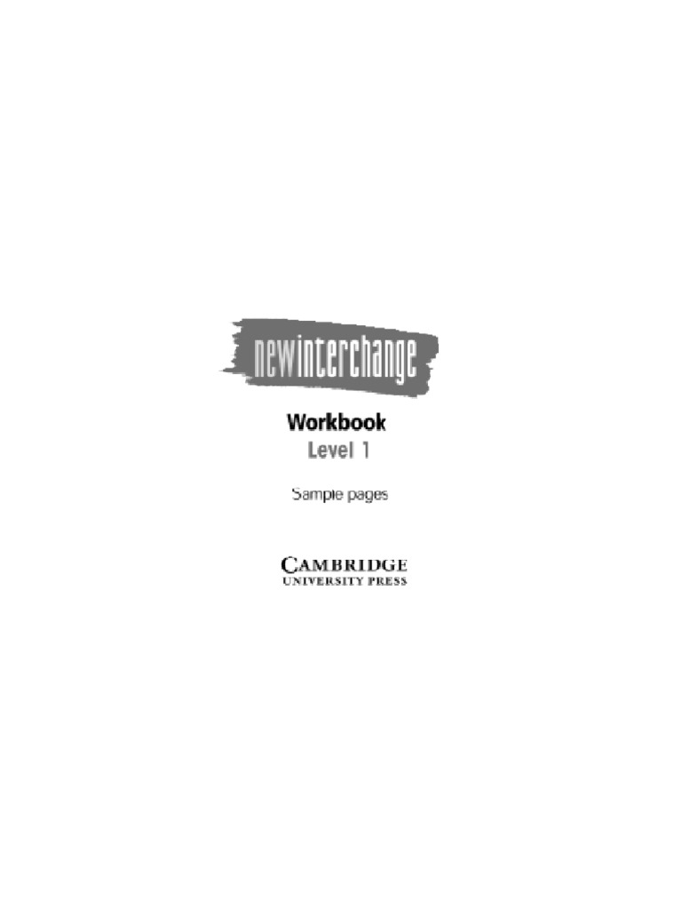 (eBook)New Interchange 1 - Workbook | PDF