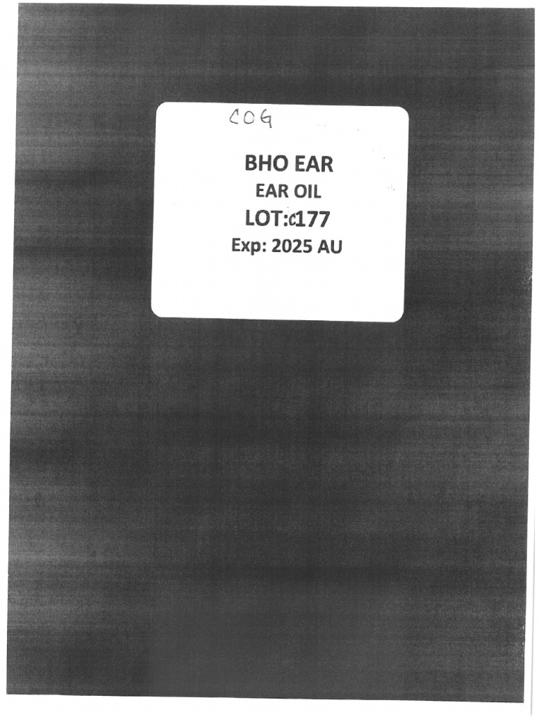 Ear Oil Deviation Documents - Improper Lot Coding | PDF