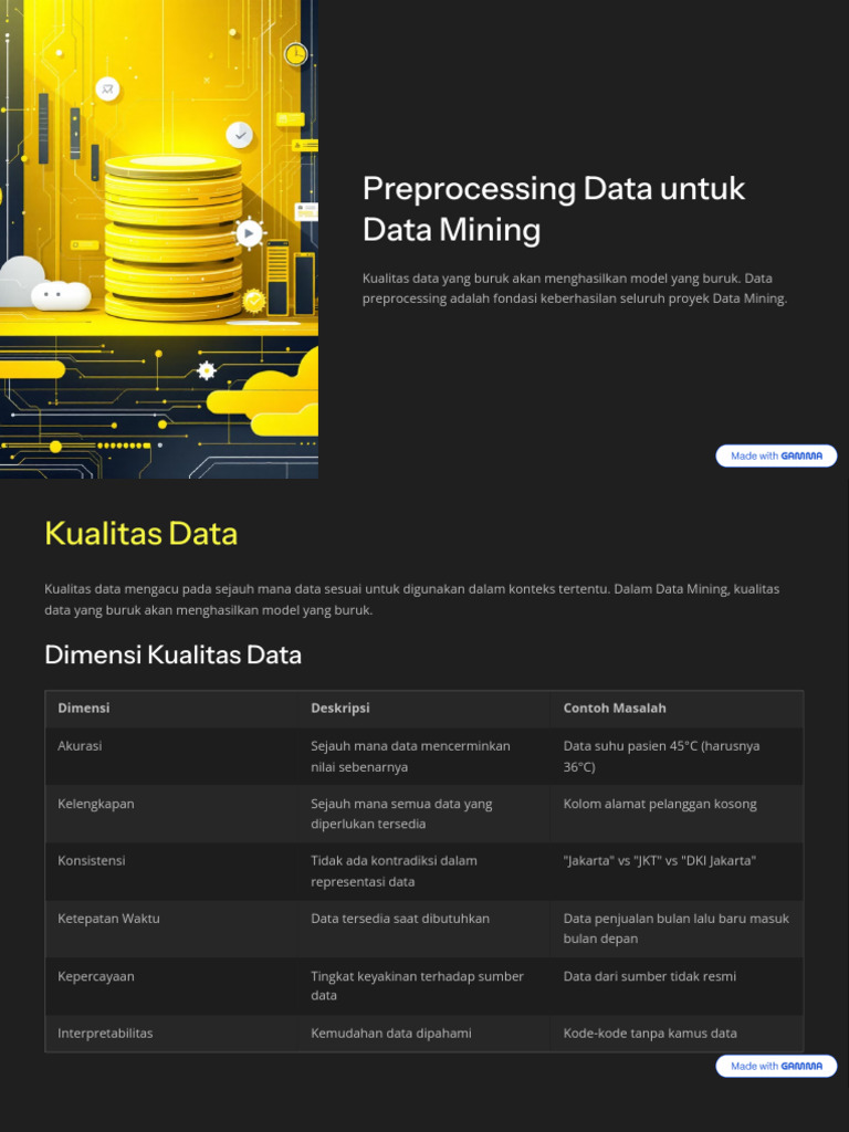 Preprocessing Data Untuk Data Mining | PDF