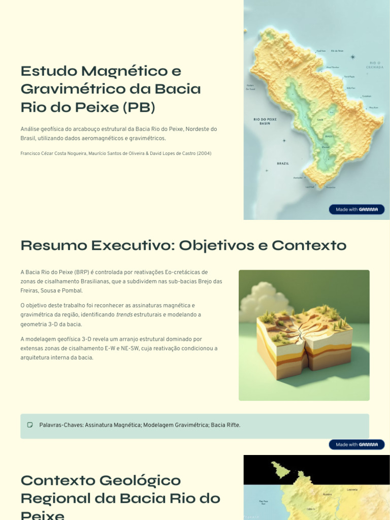 Estudo Magnetico e Gravimetrico Da Bacia Rio Do Peixe PB | PDF | Falha ...