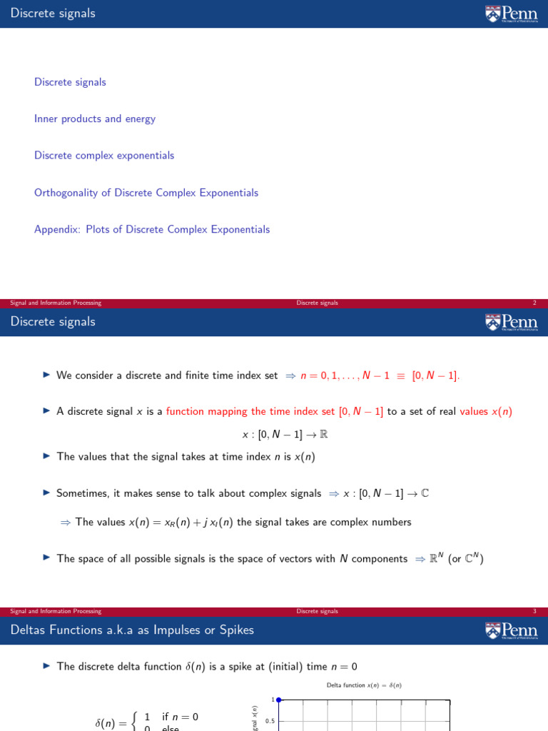 100 Discrete Signals | PDF | Discrete Time And Continuous Time ...