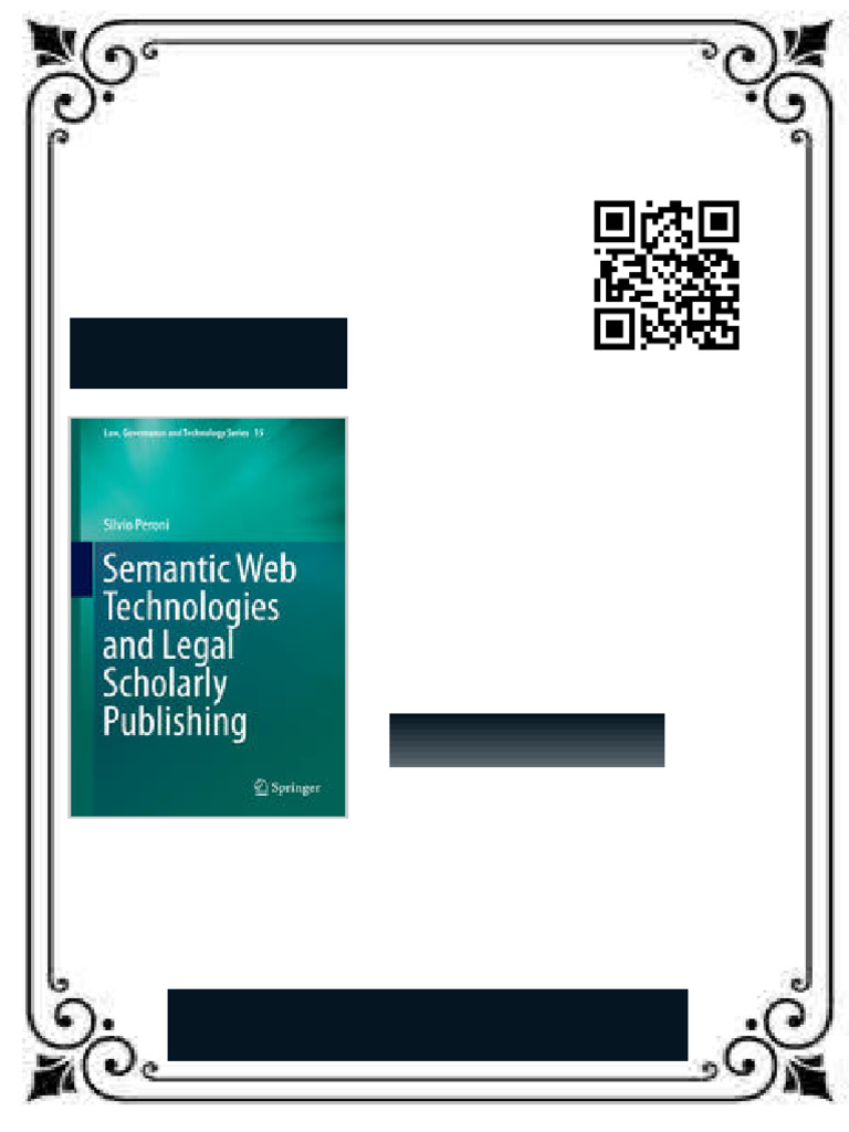 Semantic Web Technologies and Legal Scholarly Publishing 1st Edition ...