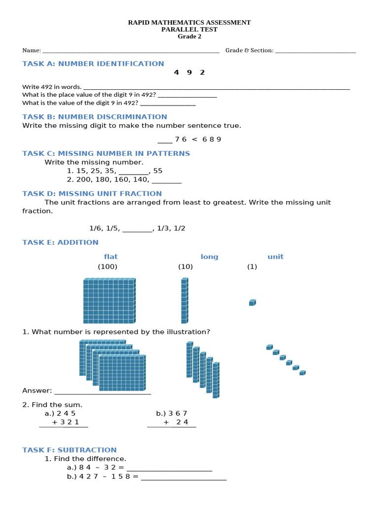 Parallel Type of Rma Test Grade 2 | PDF