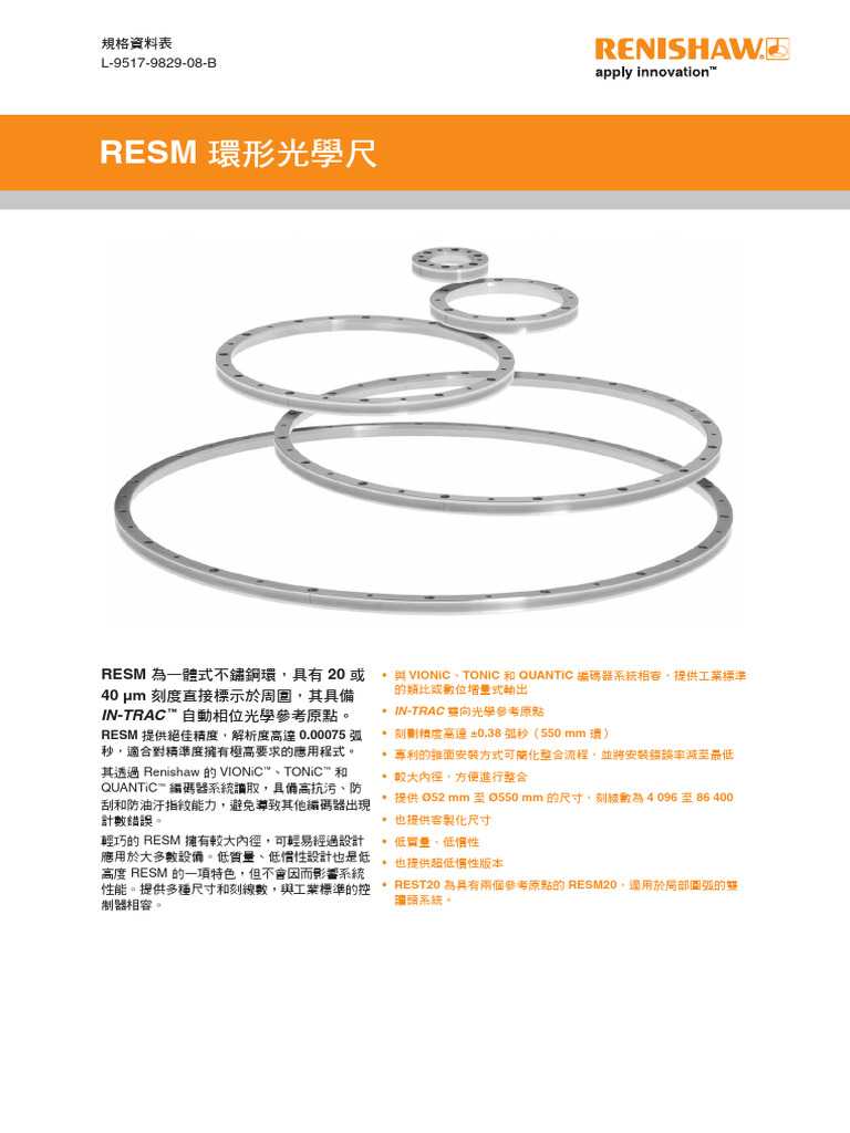L 9517 9829 08 B - Data - Sheet - RESM - ZH TW | PDF