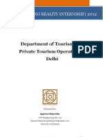 Department of Tourism and Private Tourism Operators (With Special Reference To Delhi)