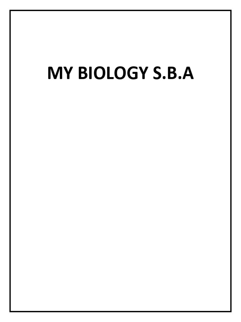 CSEC Biology SBA Sample (Lab) | PDF | Food Web | Organisms