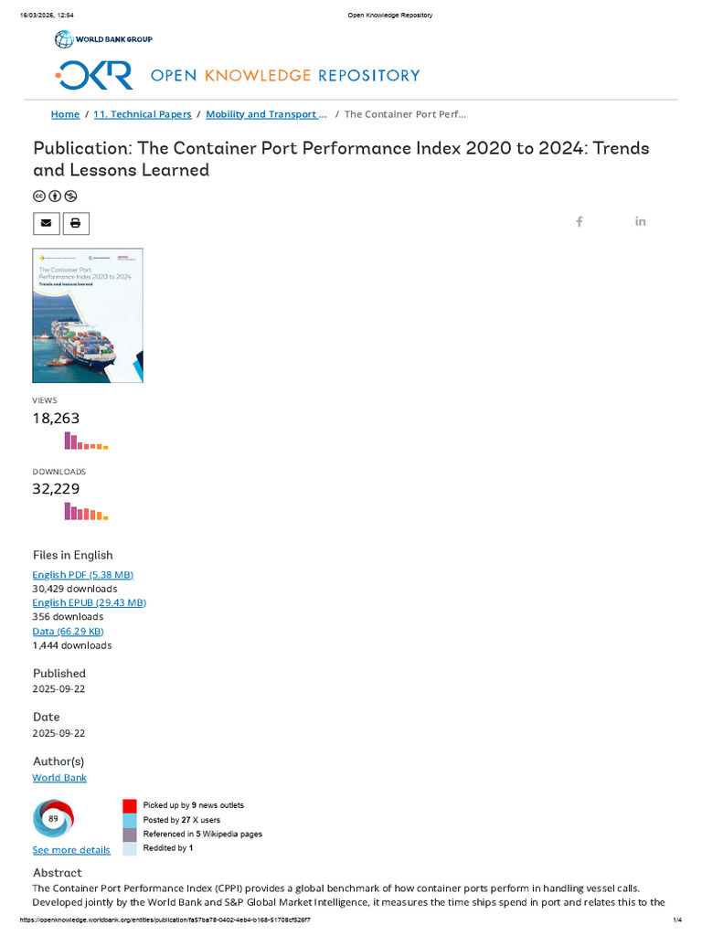 Open Knowledge Repository | PDF | Port | World Bank Group