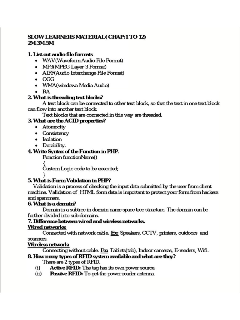 Computer Application 12th | PDF