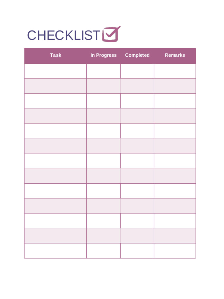 Checklist | PDF