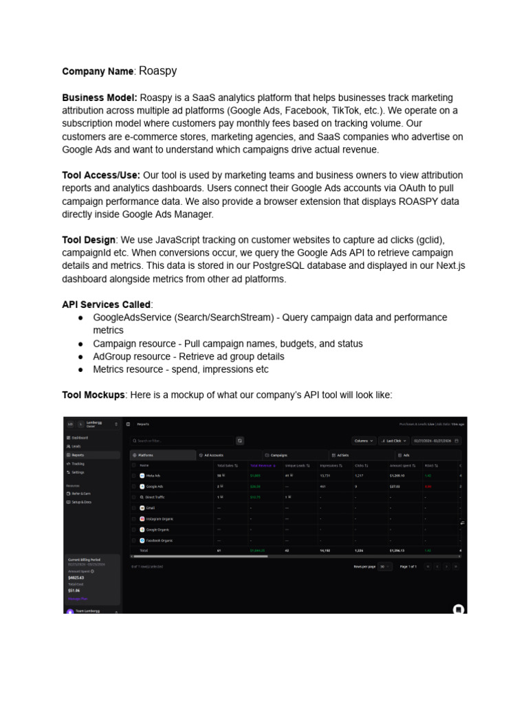Design Documentation For Google Approval | PDF