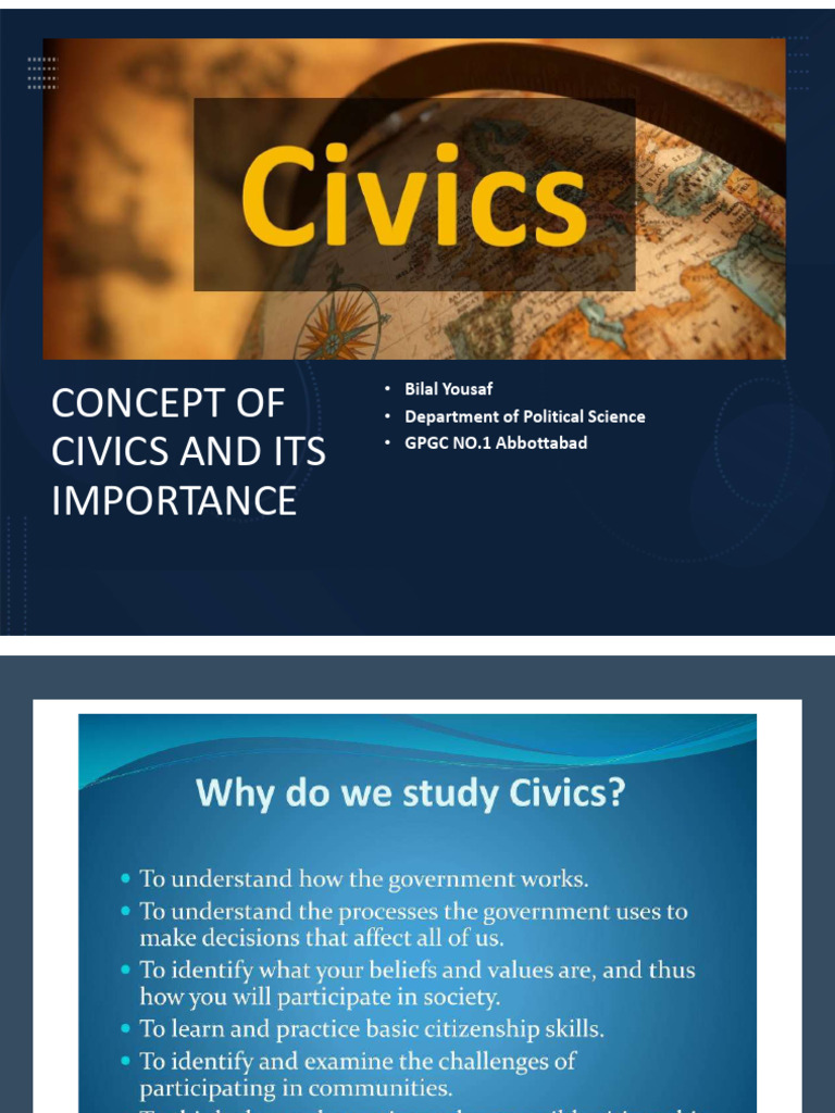 1 - Concept of Civics and Importance | PDF | Citizenship | Civics