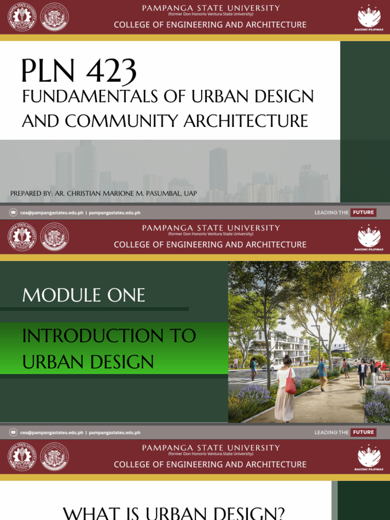 Module 01 PLN 423 - 022226 | PDF | Urban Sprawl | Urban Design